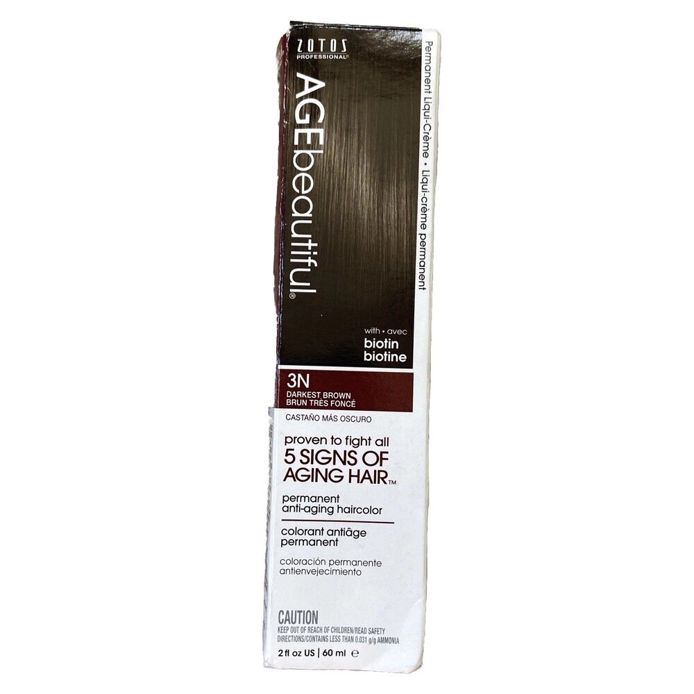 Liqui Creme Permanent Hair Color - 3N Darkest Brown with 100% Gray Coverage 2oz